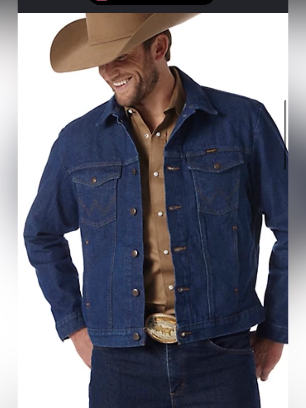 Wrangler Men’s Western Blue Denim Jacket Size XXL